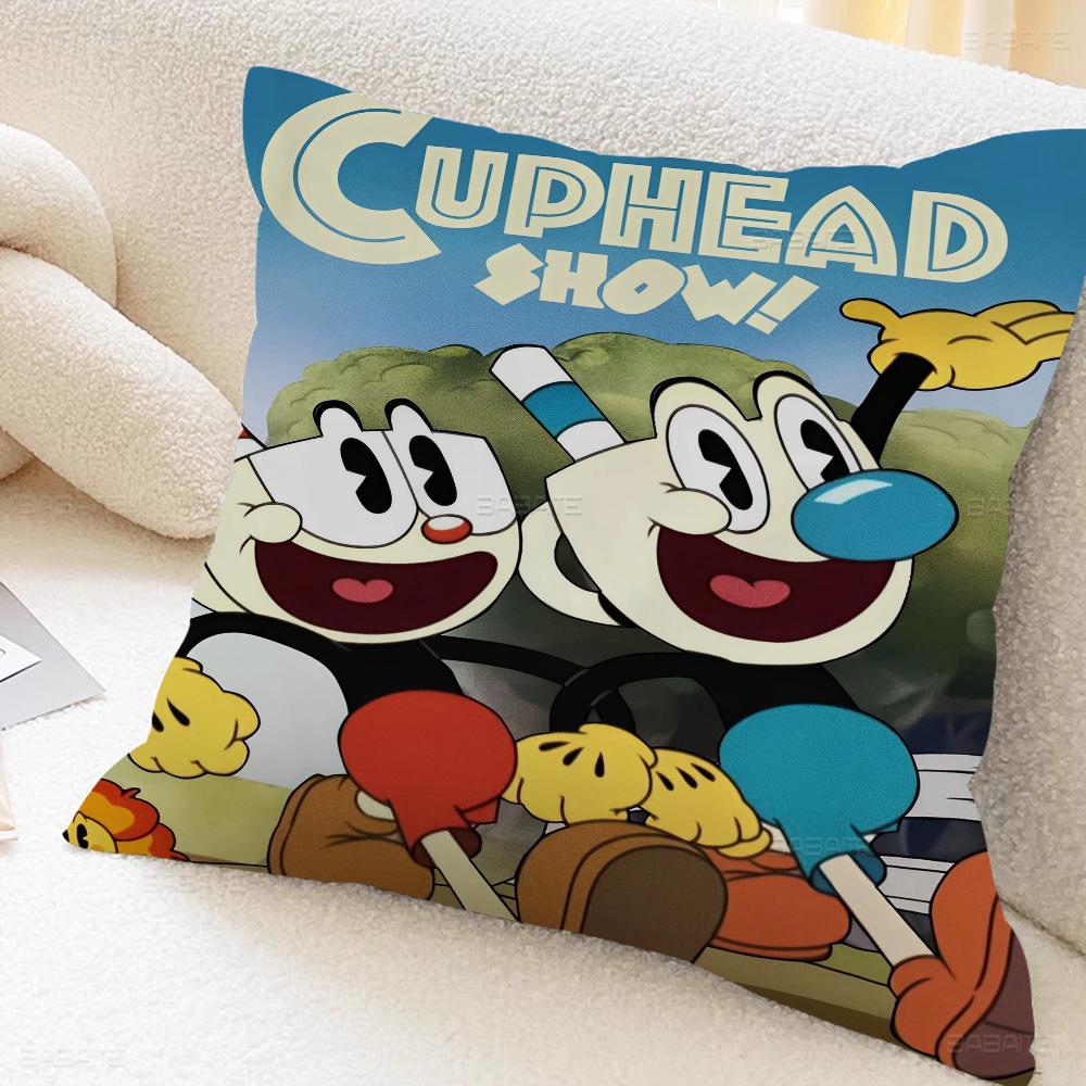 Anime Cartoon C-Cupheads Cushion Cover 30x50 Polyester Sofa Cushions Decorative Throw Pillows Home Decoration Pillowcover