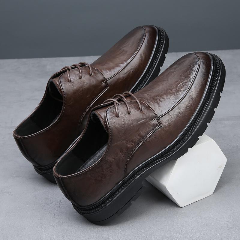 New Spring Leather Men's Shoes Breathable Business Dress Casual Shoes Men's Versatile High-end Leather Shoes