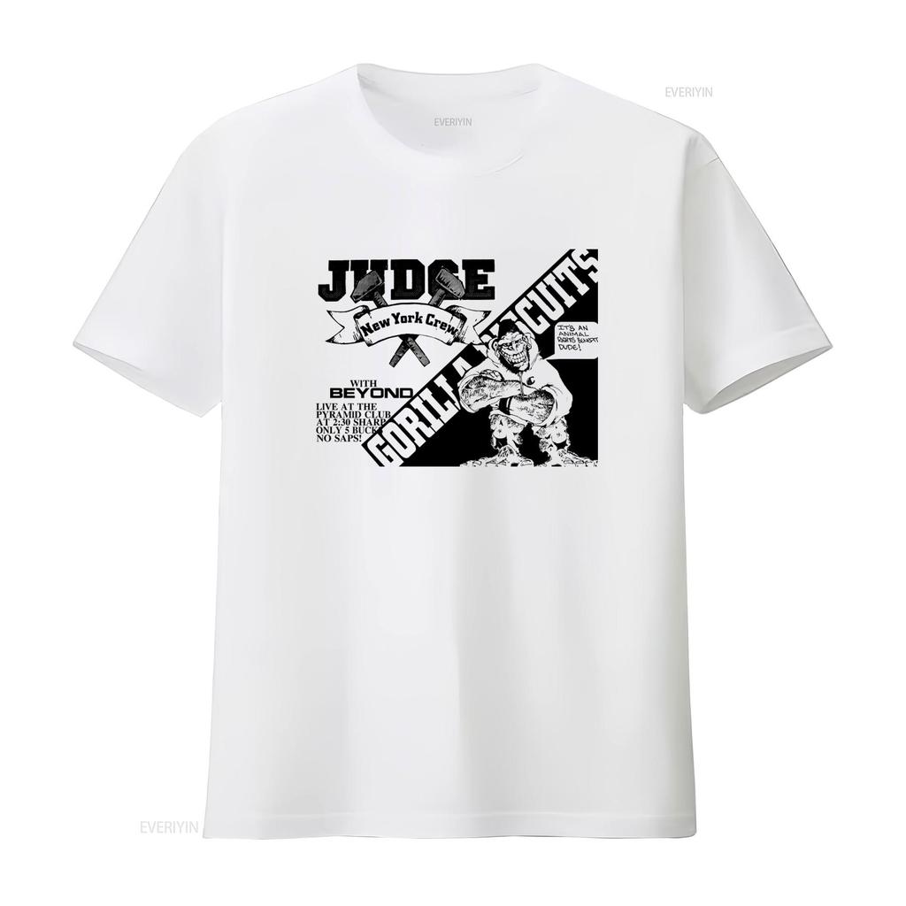 Vintage Judge Gorilla Biscuits New York Crew Flyer T shirt Animal Rights Knight Design vintage Washed Soft Comfortable graphic