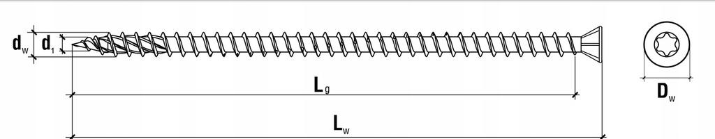 Full thread countersunk head screws WKFS-08200 (50)