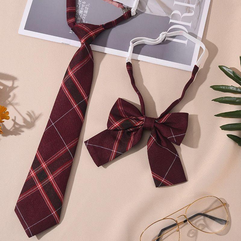 

Детский школьный стиль хлопковый красный клетчатый галстук с бантом для детской школьной формы Style 2