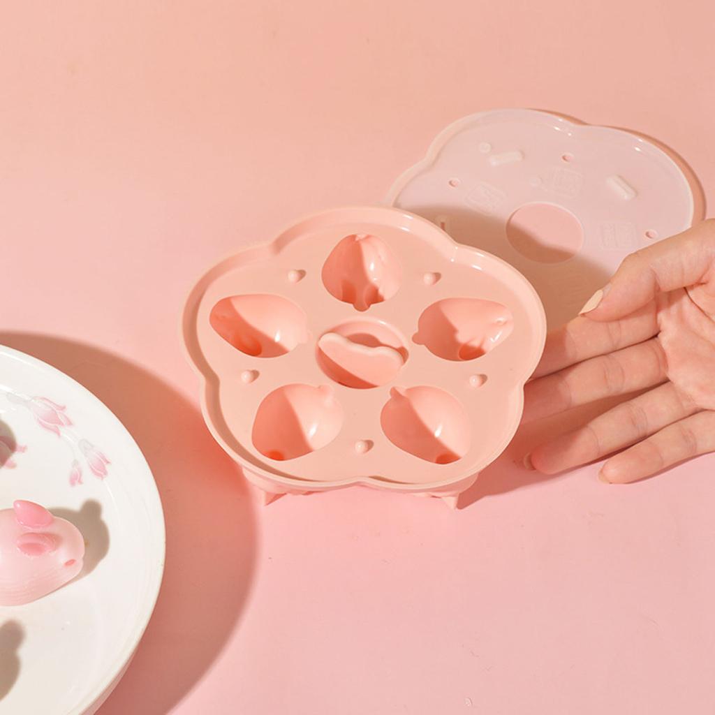 5 Cavity Cartoon Rabbit Shaped Silicone Molds Fondant Mold Cake Decorating Gadget DIY Candy Mousse Dessert Baking Moulds