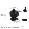 DSLR Camera Double Layer Metal Hot Shoe Mount with 3/8 & 1/4 Locking Flash Screw Base