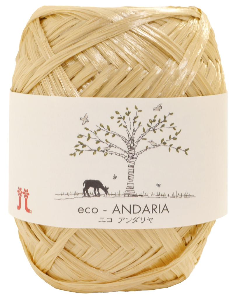 Hamanaka Eco Andaria Medium Pack of 0200 Rayon Craft, Thickness, Col. 23, Beige, 40g, Approx. 80m, 5,
