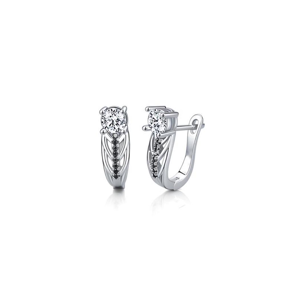 BLACK AWN Black Hoop Earrings for Women Black Jewelry Earrings