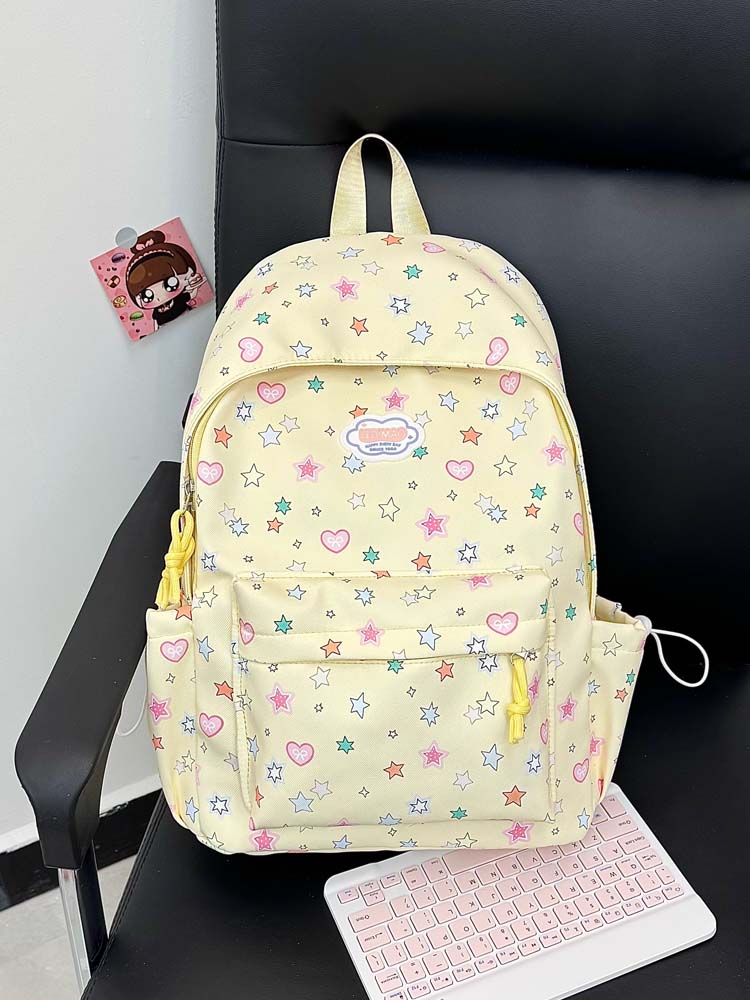 Star Heart Print Bag Lightweight Mochila High Capacimochilas Mujer Teenage Girls Backpacks College Style Backpack Bags for Woman