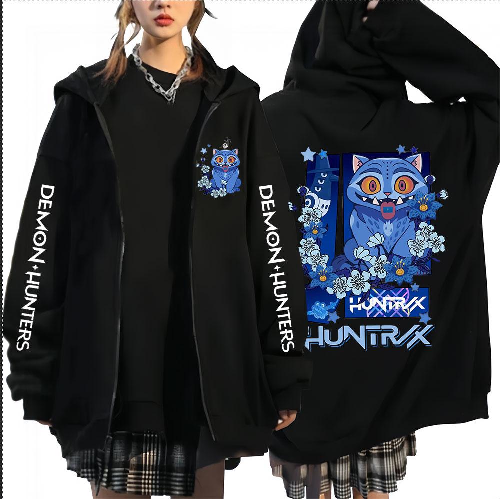 K-pop Saja Boys Demon Hunters Movie Zip Up Hoodie Men Women Harajuku High Quality Fans Gift Oversized Zipper Hoodies Jacket