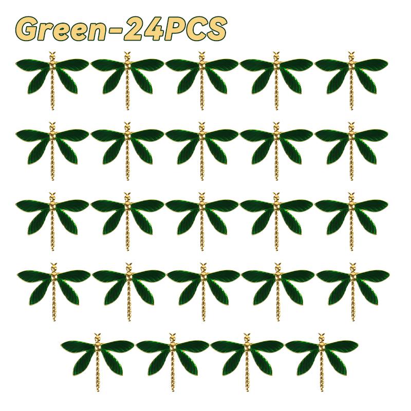 Alloy Green Dragonfly Napkin Ring Western Restaurant Exquisite Green Dragonfly Napkin Ring Small Fresh Napkin Ring Napkin