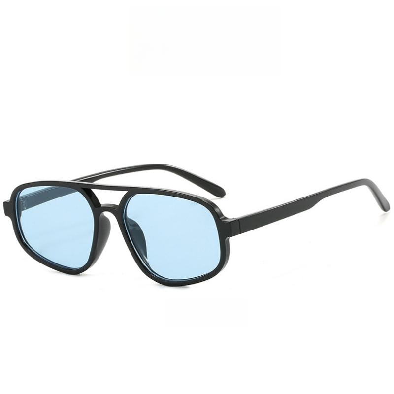 Double Beam Irregular Retro Style Ladies Fashion Sunglasses Spring Summer Bright Vacation Atmosphere Beach Accessories