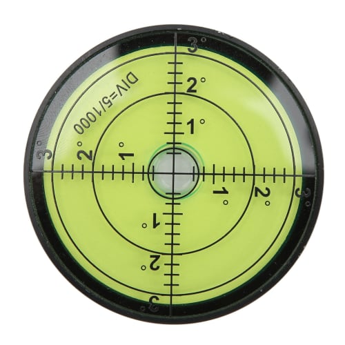 Round Level Gauge, Impact Resistant, High Precision, for Construction, Trailers, and Camping, 60 X 12mm, Easy To Use