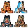 One Piece 15-Inch Mochila 3 PCS Lightweight Durable School Backpack With Crossbody Bag And Pencil Case For Boys Girls Ages 6-10