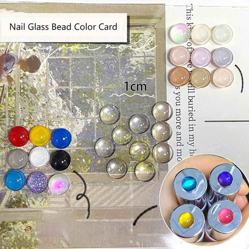 50Pcs Transparent Glass Nail Art Display For Showing Gel Polish Designs Nail Color Board Tips Card Manicure Tools