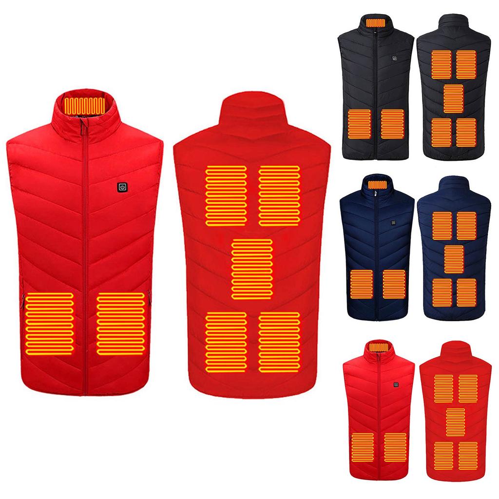 Men's And Women's Fashion Casual Warm Heated Solid Jacket Vests