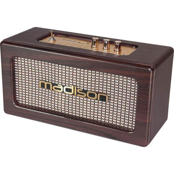 MADISON FREEDSOUND-VINTAGE -WD - Enceinte Vintage Autonome Avec USB Et Bluetooth 2 X 10W