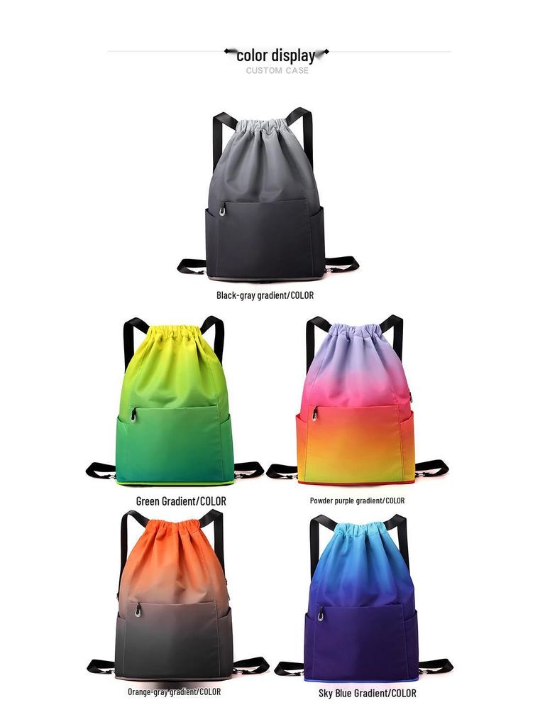 Lightweight Foldable Drawstring Backpack for Travel and Sports Fitness