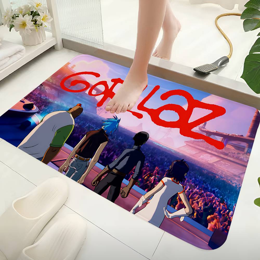 Music Cool Band G-gorillaz Room Mats Retro Multiple Choice Living Room Kitchen Rug Non-Slip Welcome Rug