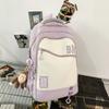 Letter Fashionable Pattern Students Large Capacity Backpack Pendant With