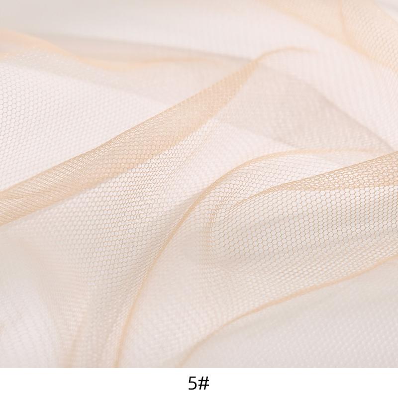 Small Hole See Through Polyester Nude Skin Colour Mesh Body Stocking Dance Wear Fabric Design Tulle Sells By Half Yards