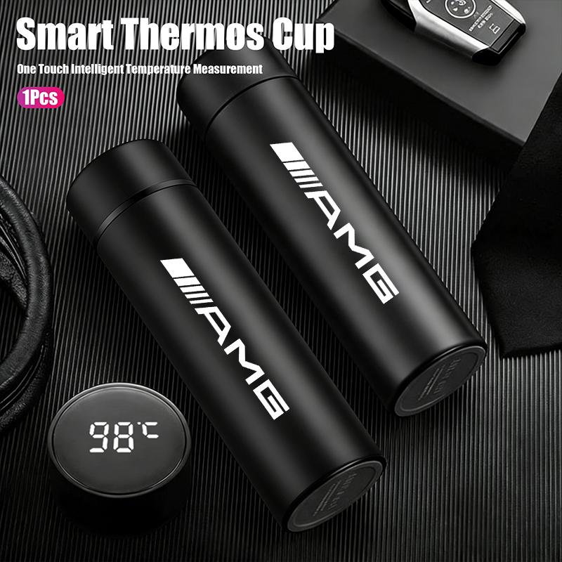 Car Stainless Steel Thermo Bottle 500ML Large Capacity Accessories Car Hub Cap For Mercedes Benz AMG W214 W205 W204 W206 W213 W2