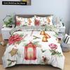 Merry Christmas King Queen Duvet Cover XMAS Bedding Set for Kid Santa Claus Quilt Cover Cartoon 2/3pcs Polyester Comforter Cover