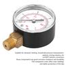Pressure Gauge 50mm 1Celsius4 BSPT Brass Thread for Fuel   Oil Gas Water (0-15PSI 0-1Bar)