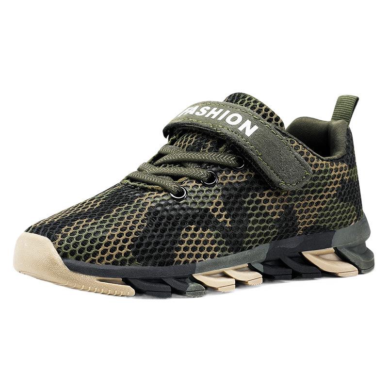 Children's military training shoes boys summer camp boys camouflage shoes 2025 spring and summer training middle and large children's sports shoes 