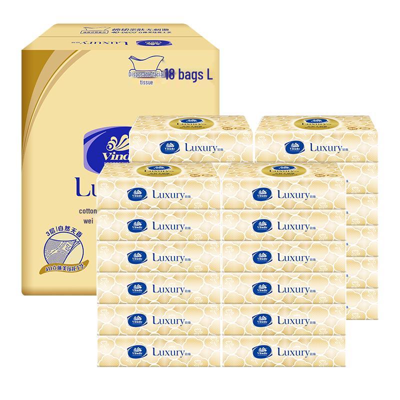 Vinda 3-Ply Unscented Facial Tissues