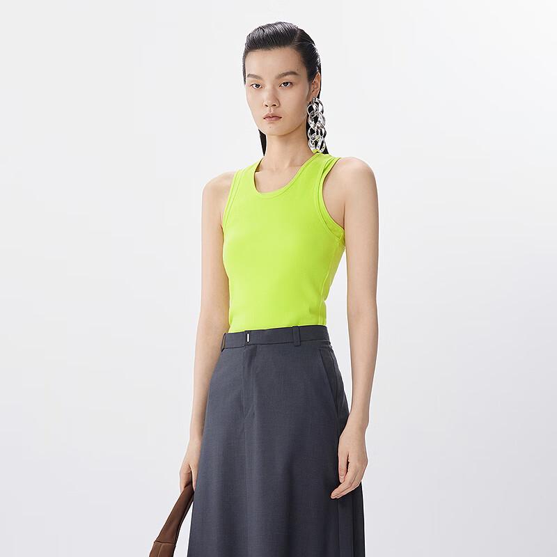 JNBY 2025 Summer New Slim Fit U-Neck Sleeveless Vest