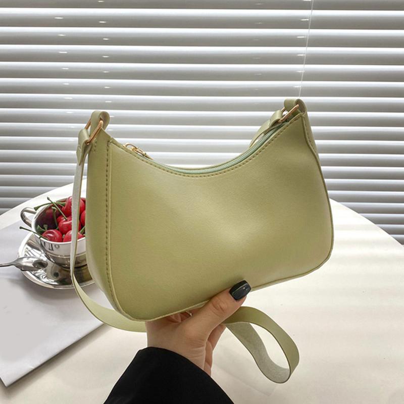 

Женские простые модные сумки в стиле ретро, однотонная искусственная кожа, сумка на плечо под мышкой, повседневные сумки-хобо, трендовые сумки через плечо