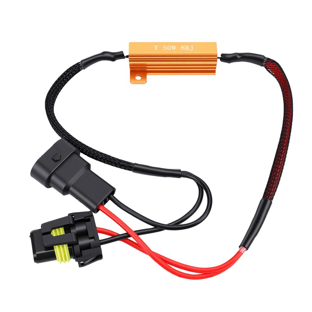 2pcs 9005 9006 LED Load Resistor Kit 50W Headlight Bulb Decoder Universal for Most Cars