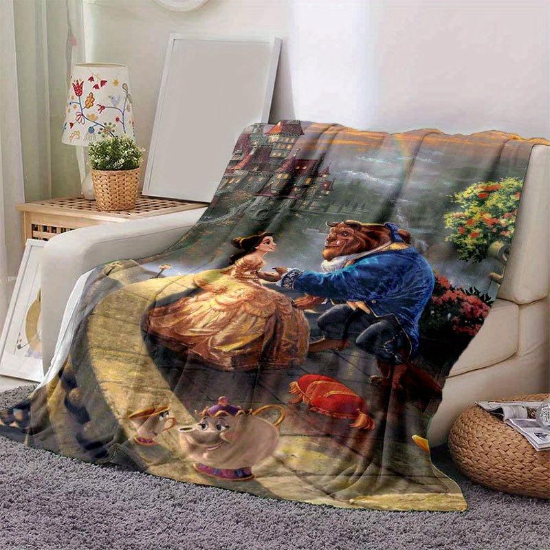 

1pc beauty and the beast Blanket for Sports, Outdoor, Living Room, Home Decoration, Sofa Blanket, Suitable for All Seasons, Travel, Birthday 100x150cm