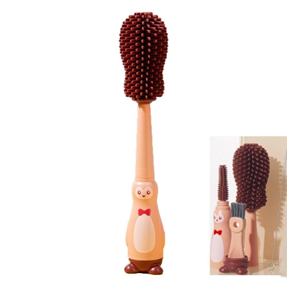 Flexible Silicone Bottle Brush Silicone Bottle Cup Scrubber Durable Bottle Brush Set  Home