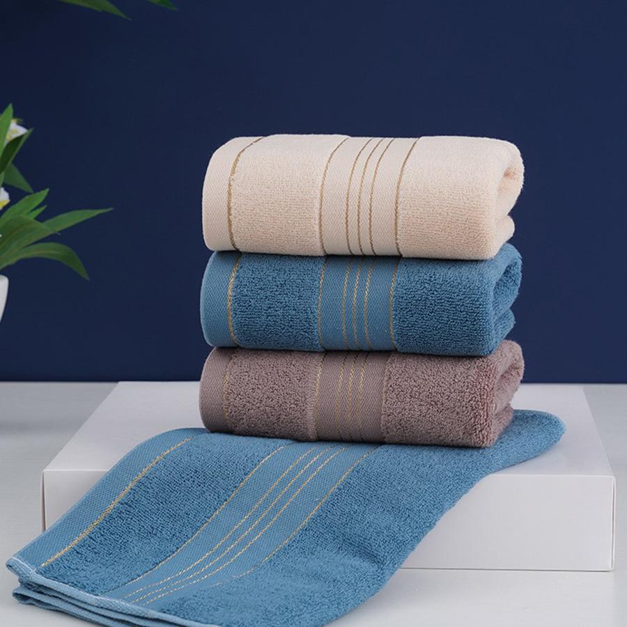 Thickened Cotton Towel With Strong Water Absorption Universal Towel For Adults And Children Solid Colorskin Friendly Towel