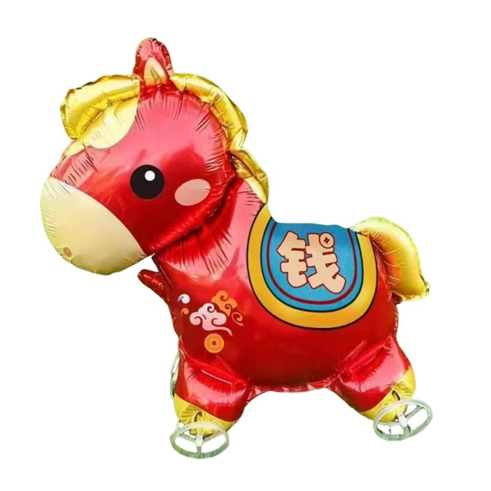 Cute Version 4D Balloons Multi Style Wheeled Pony Balloon Balloon Gifts New Year Celebration
