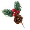 10Pcs Christmas Artificial Flower Red Berry Pine Cone Holly Xmas Party Decor