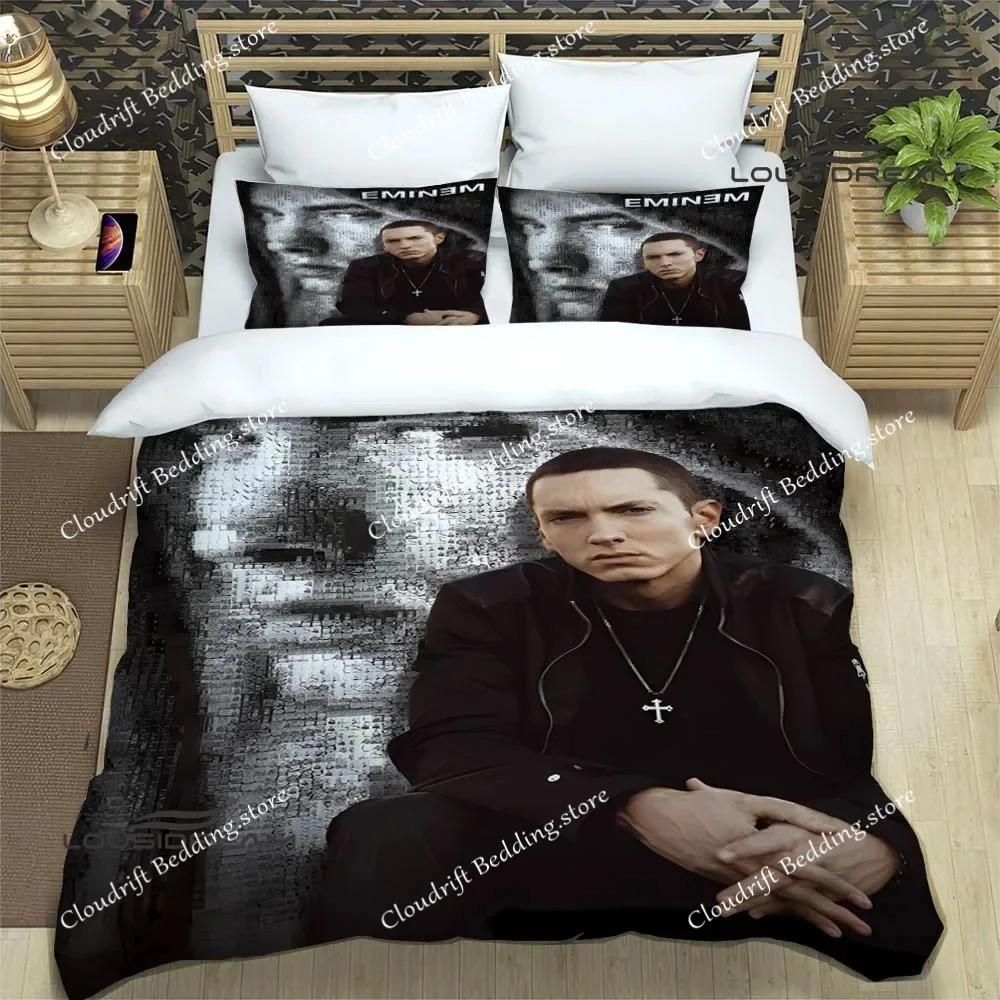 Eminem Hip -hop Singer Print Bedding Sets Exquisite Bed Supplies Set Duvet Cover Comforter Set Bedding Set Luxury Birthday Gift0