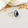 925 Sterling Silver Amethyst Pear Shape Purple Gemstone Ring For Women