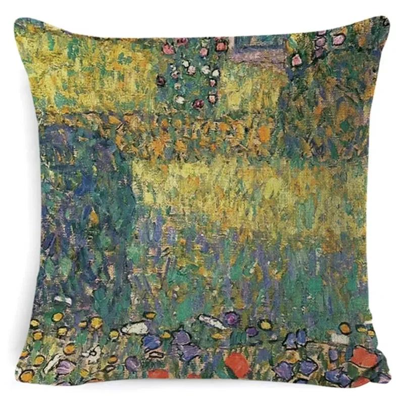 Gustav Klimt Painting Cushion Cover Gold Pattern Print Pillow Cover Throw Pillowcase Decorative For Home S
