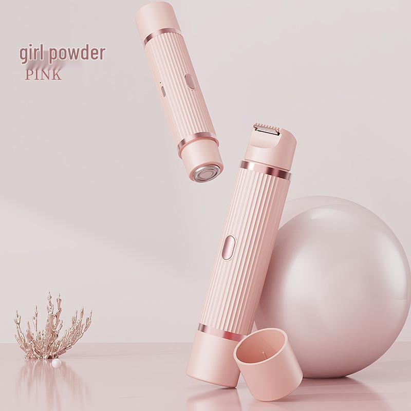 Dual-Head Women's Electric Epilator and Pubic Hair Trimmer