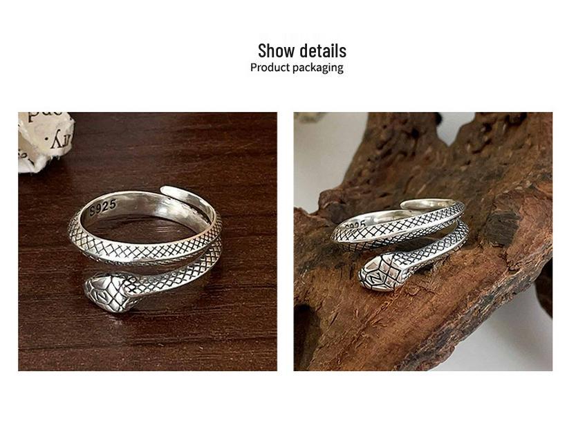 Yinruitai S925 Silver Snake Wrap Ring: Exquisite, Luxurious, and Unique Design for Women