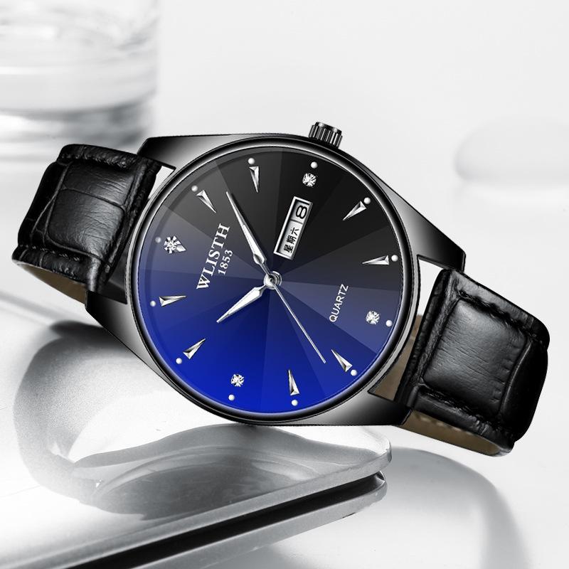 New Top Brand Casual Double Calendar Luminous Quartz Couple's Watches