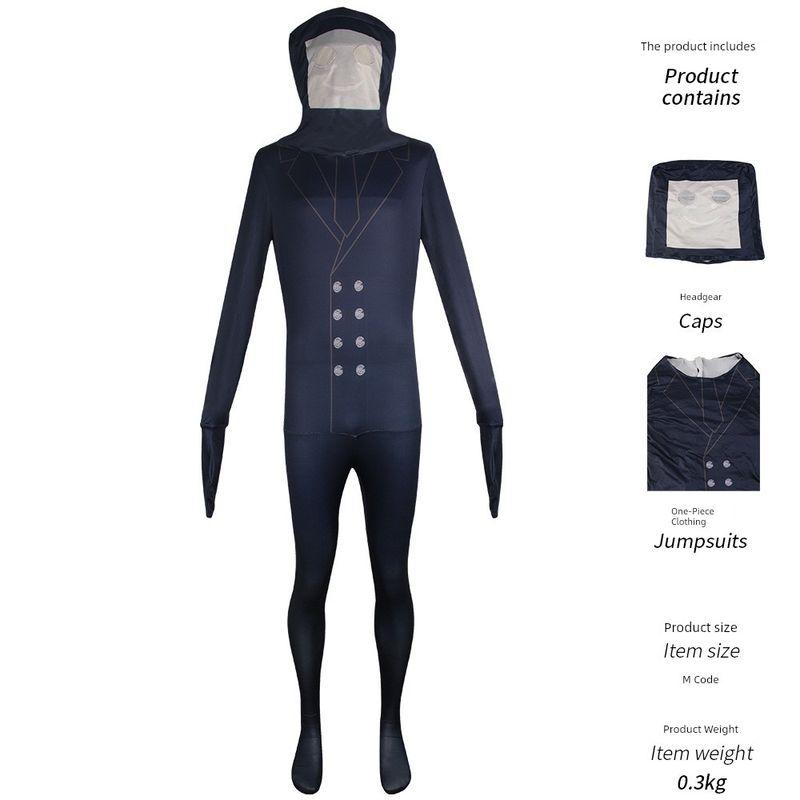 

Halloween Jumpsuit Skibiditoilet Game Cosplay Costume Toilet Man Monitor Man Tv Man Jumpsuit C Tv Man Onesie XXXL