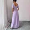 2026 Cross-border Europe, America, Amazon's New V-neck Cross-waist Fishtail Skirt, Flying Sleeve Pleated Temperament Hip Skirt