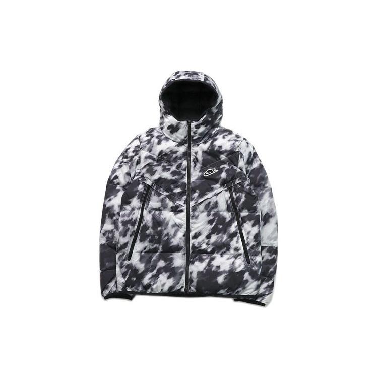 Men s Nike Down-fill Windrunner Shield Sports Stay Warm Hooded Jacket Down Jacket White CU4407-133 M