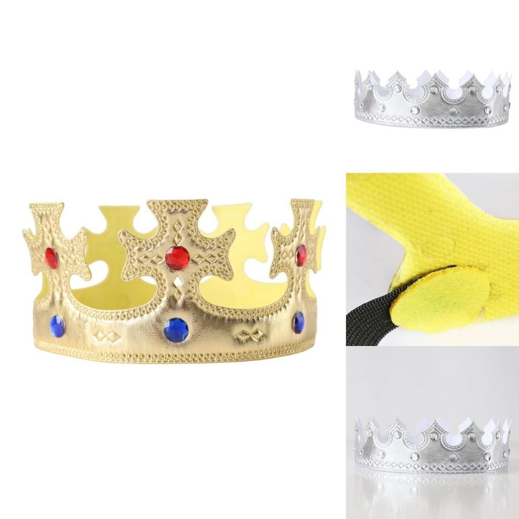 Stilvolle goldene Krone für Kinder, perfekt für Halloween- und Geburtstagsfeiern