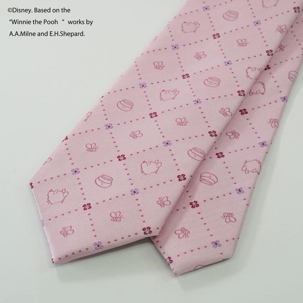 Winnie the Pooh Necktie DN917081 Pink Business Brand Necktie Present [Disney]