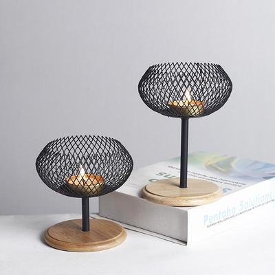 Luxury Bamboo Iron Wedding Candle Holder Decor