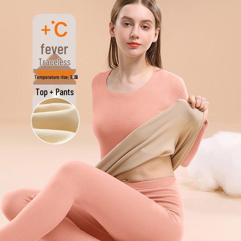 

Женский утолщенный термокомплект - На флисовой подкладке, 2 предмета, теплый базовый слой для осени/зимы M