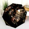 Apocalyptic Warrior Uprising Folding umbrella 8 paraphenoid bones Portable printing Sun umbrella Gift