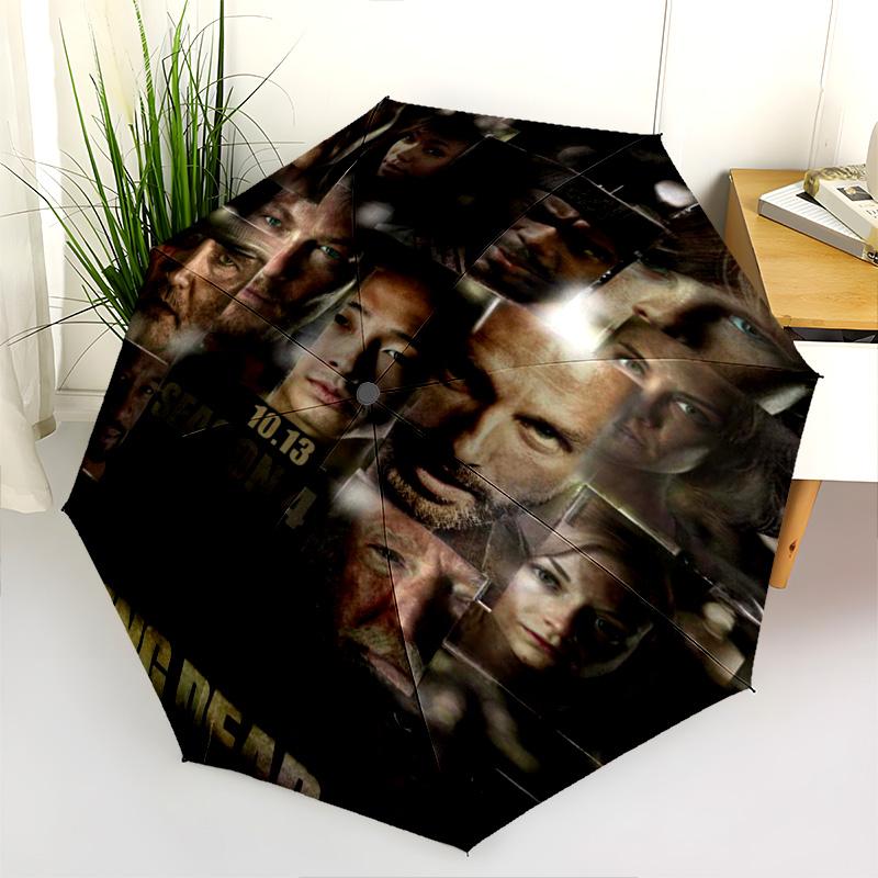 Apocalyptic Warrior Uprising Folding umbrella 8 paraphenoid bones Portable printing Sun umbrella Gift